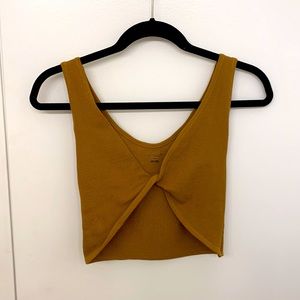 Twist front crop top